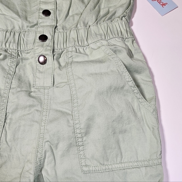 Cat & Jack Girl's Short Sleeve Jumpsuit Utility Boilersuit Sage Size M, L, & XL - Picture 5 of 16